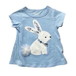 First Impressions Toddler Blue Bunny Applique Tee Size 18 Months